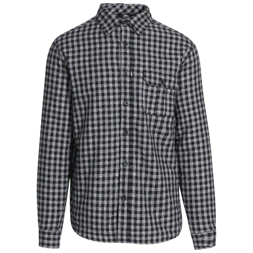 Trespass Mens Checked Regular Shirt / Black